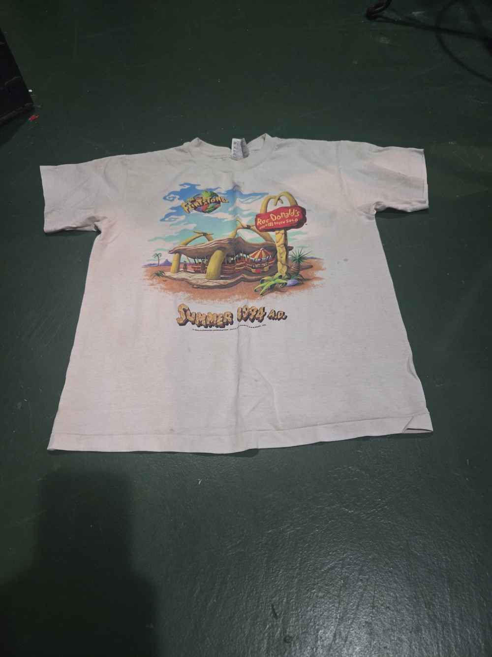 Vintage Kids Summer 1994 Flintstone's RocDonald's  Tshirt